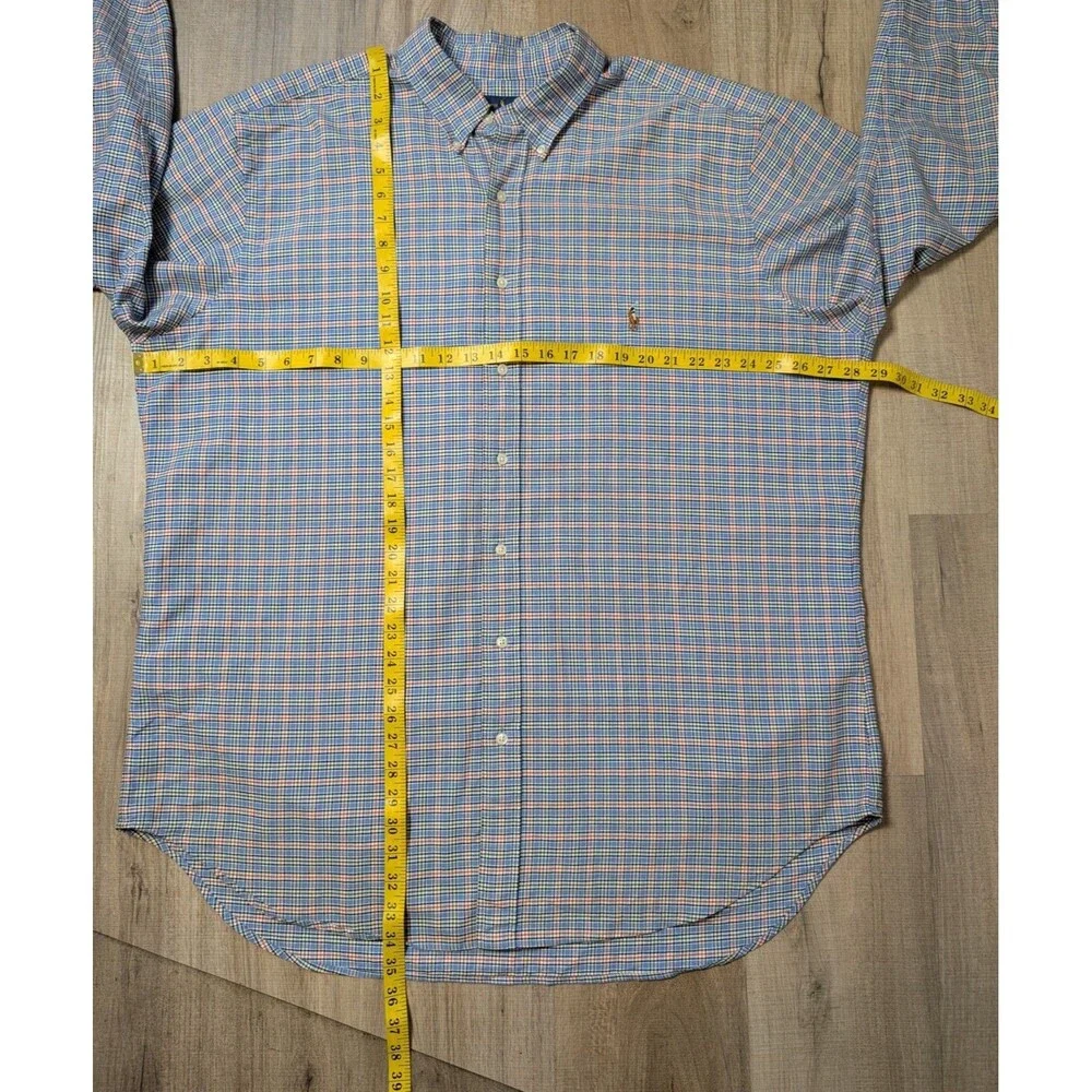 Ralph Lauren Size XLT Tall Button Down Shirt Multicolor Plaid Long Sleeve - Picture 7 of 8